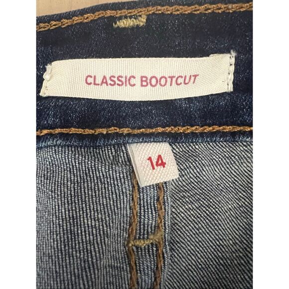 Levi’s Women Blue Denim Jeans Classic Bootcut Size 14 Stretch Embroidered - Picture 10 of 14